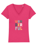Wonderful Tricou mânecă scurtă guler V Damă Evoker