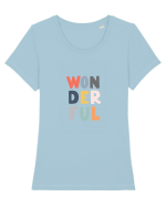 Wonderful Tricou mânecă scurtă guler larg fitted Damă Expresser