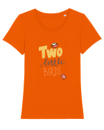 Two Little Birds Tricou mânecă scurtă guler larg fitted Damă Expresser