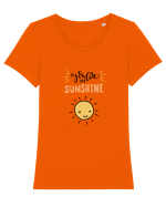 You are My Sunshine Tricou mânecă scurtă guler larg fitted Damă Expresser