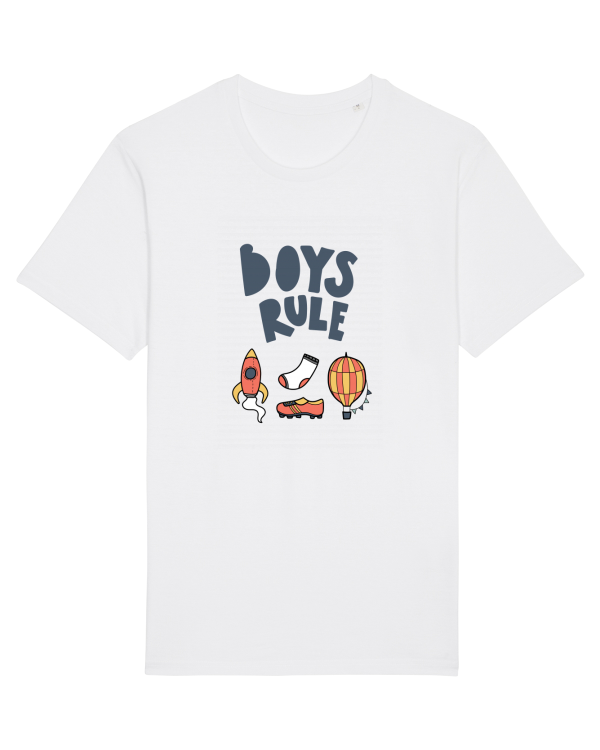 Tricou mânecă scurtă Unisex Rocker White