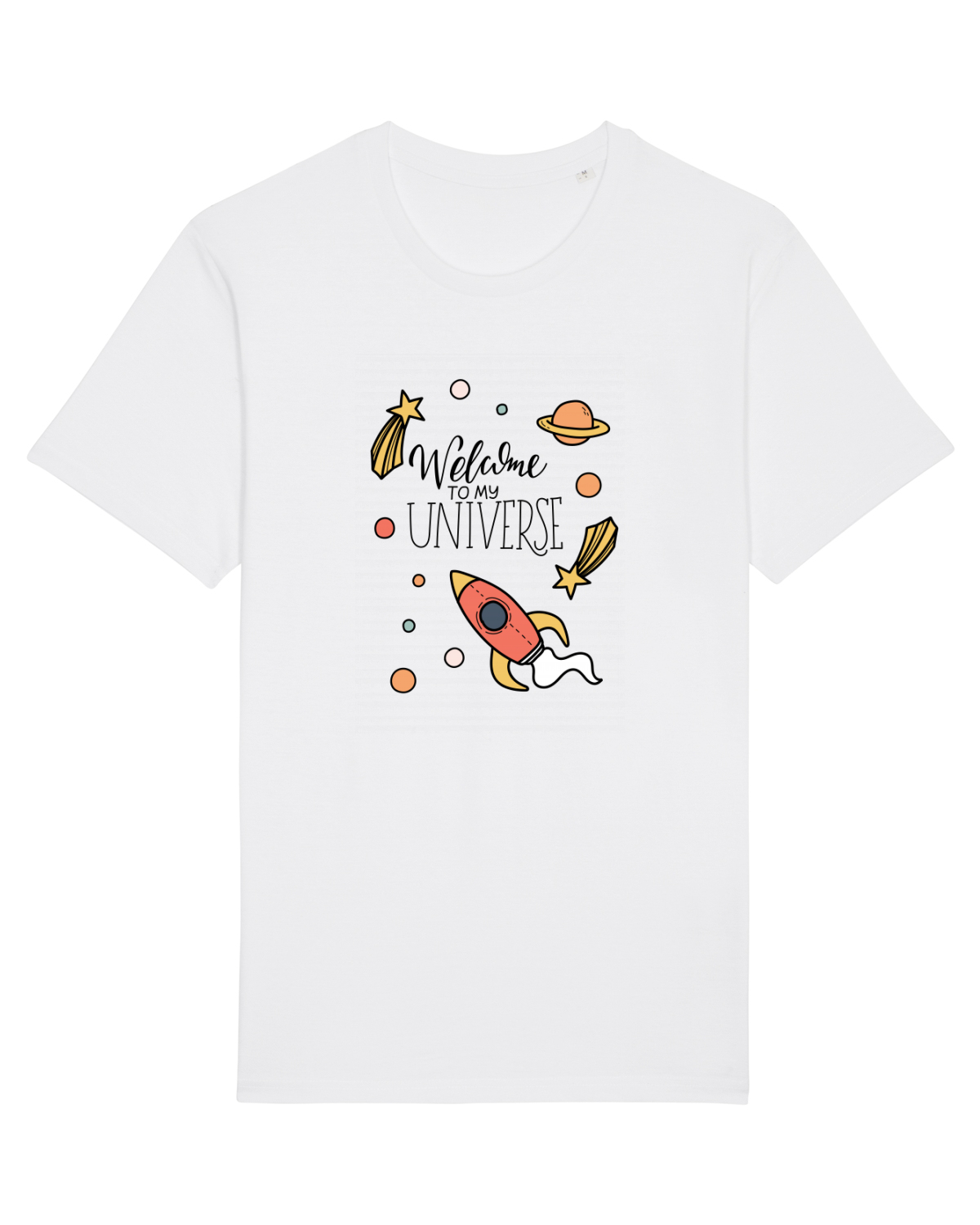 Tricou mânecă scurtă Unisex Rocker White