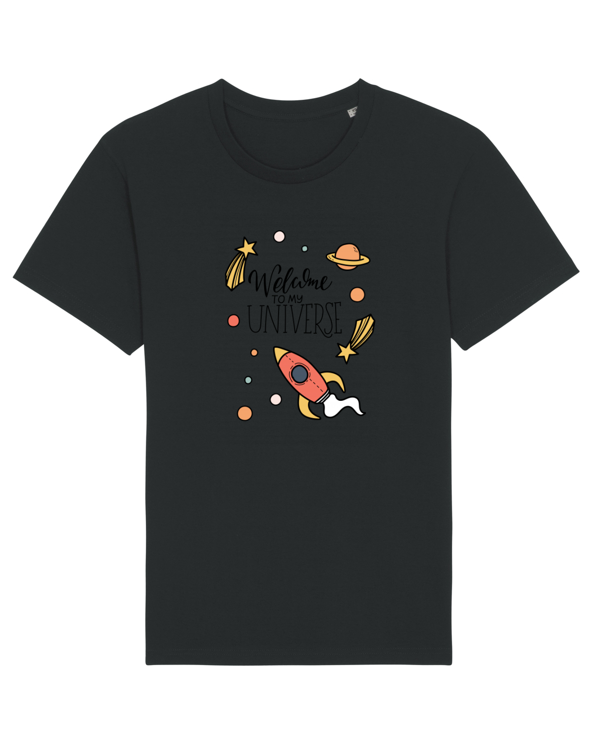 Tricou mânecă scurtă Unisex Rocker Black