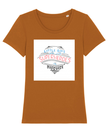 Little Boys are Superheroes Roasted Orange