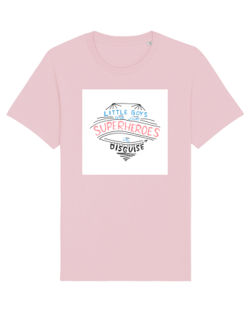 Little Boys are Superheroes Cotton Pink
