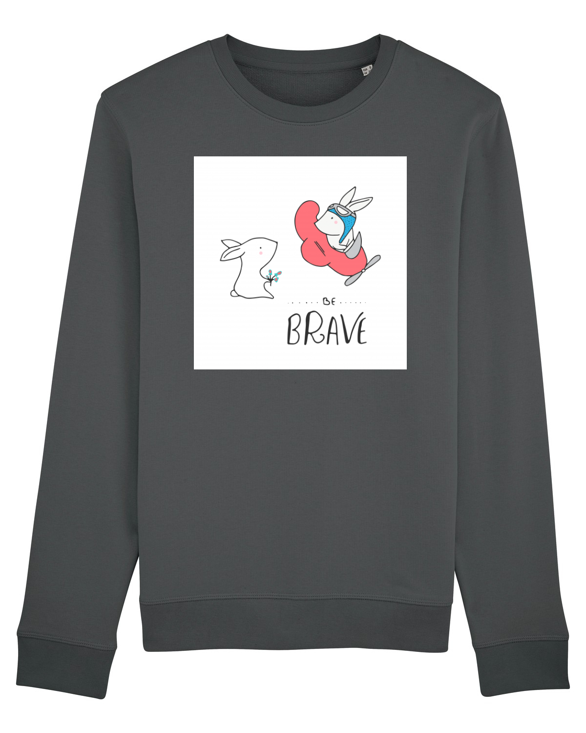 Bluză mânecă lungă Unisex Rise Anthracite