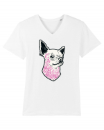 Tattoo Dog Tricou mânecă scurtă guler V Bărbat Presenter