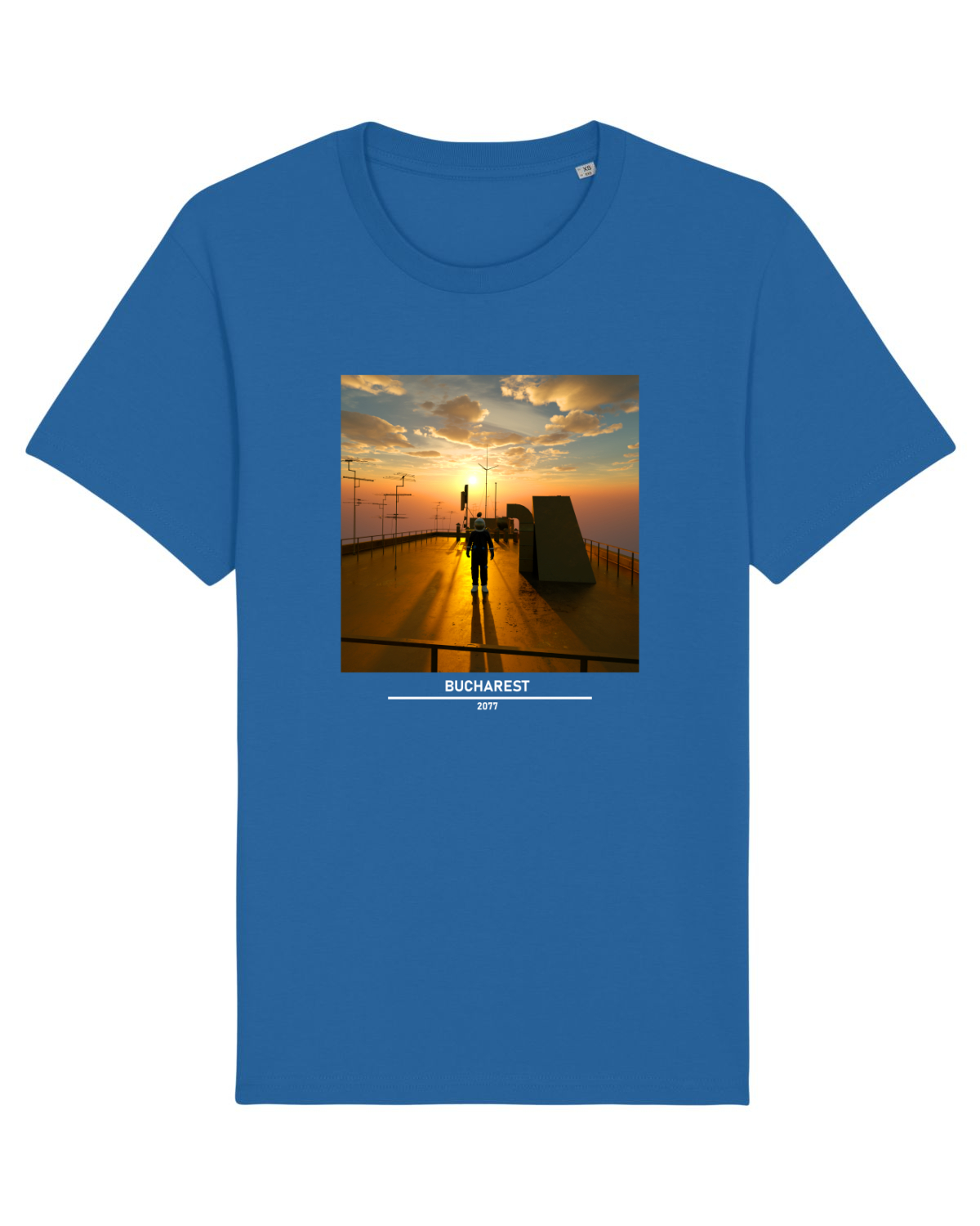 Tricou mânecă scurtă Unisex Rocker Royal Blue
