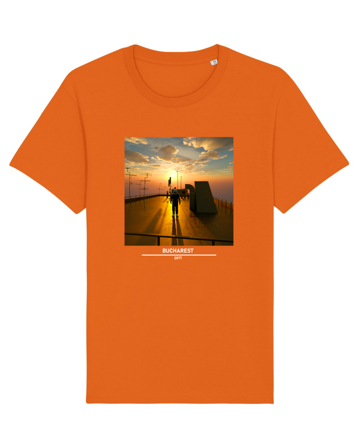 Tricou mânecă scurtă Unisex Rocker Bright Orange