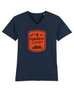 Happy Camper Orange Tricou mânecă scurtă guler V Bărbat Presenter