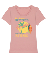 It's Always Summer Tricou mânecă scurtă guler larg fitted Damă Expresser