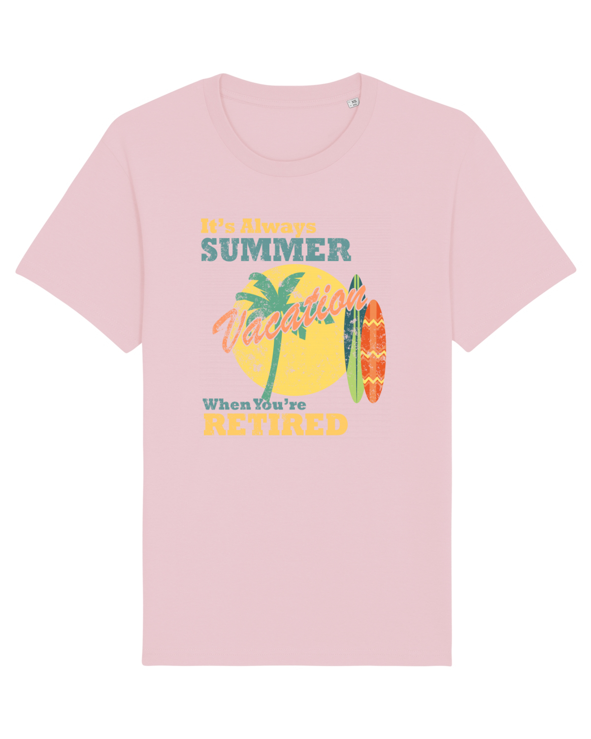 Tricou mânecă scurtă Unisex Rocker Cotton Pink