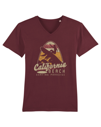 California Beach Surfing Burgundy