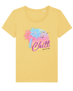 Chill Neon Tricou mânecă scurtă guler larg fitted Damă Expresser