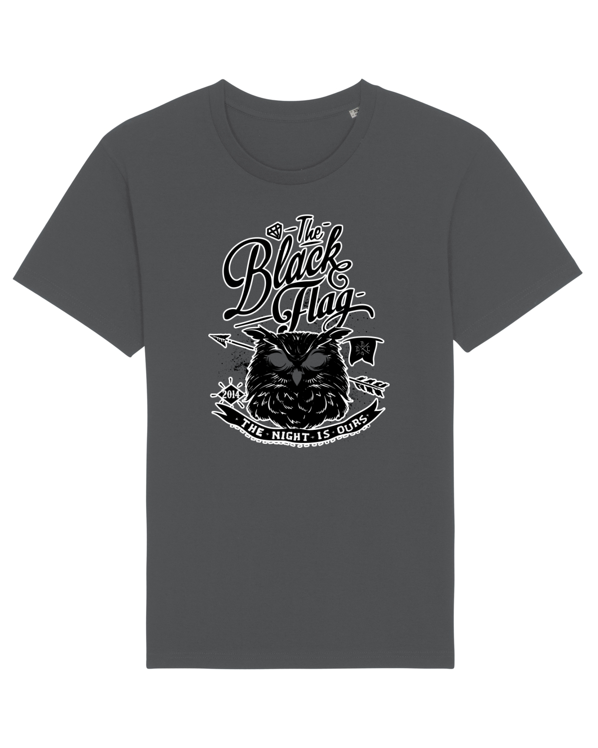 Tricou mânecă scurtă Unisex Rocker Anthracite
