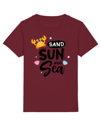 Sand Sun and the Sea Burgundy