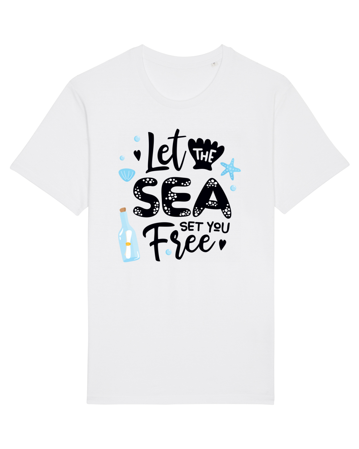 Tricou mânecă scurtă Unisex Rocker White