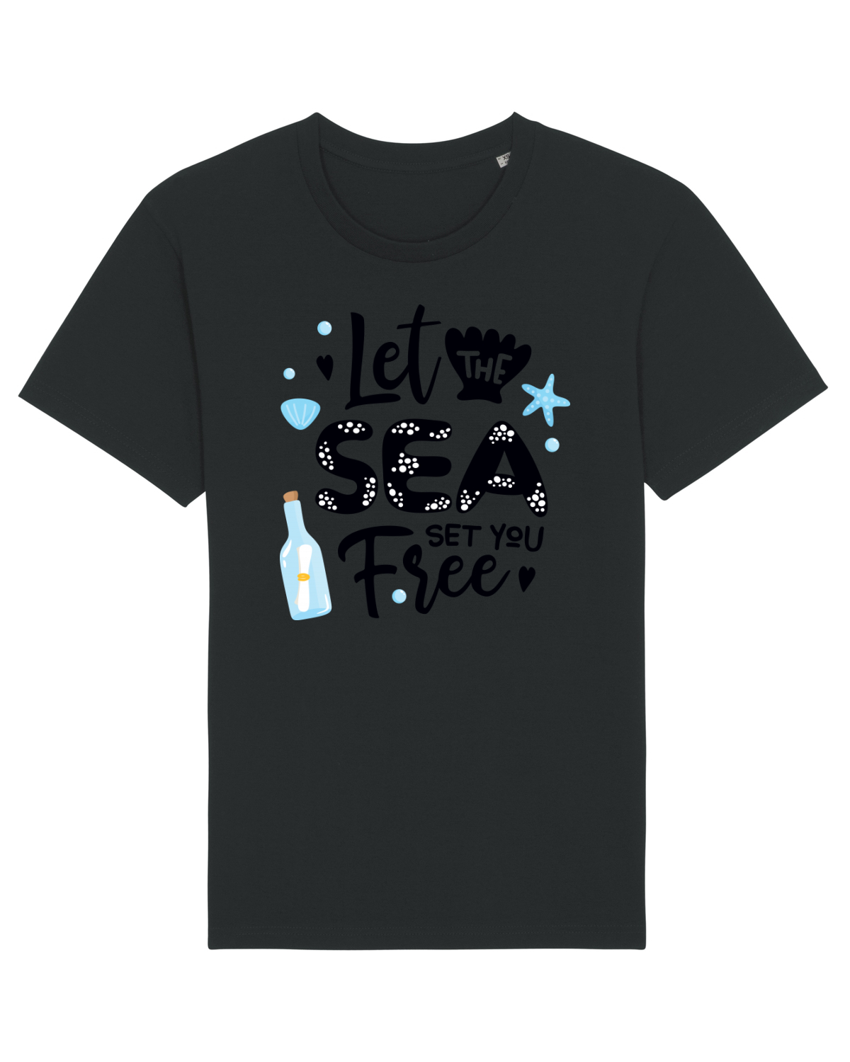 Tricou mânecă scurtă Unisex Rocker Black
