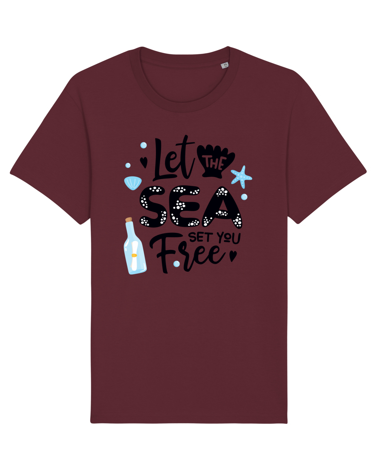 Tricou mânecă scurtă Unisex Rocker Burgundy