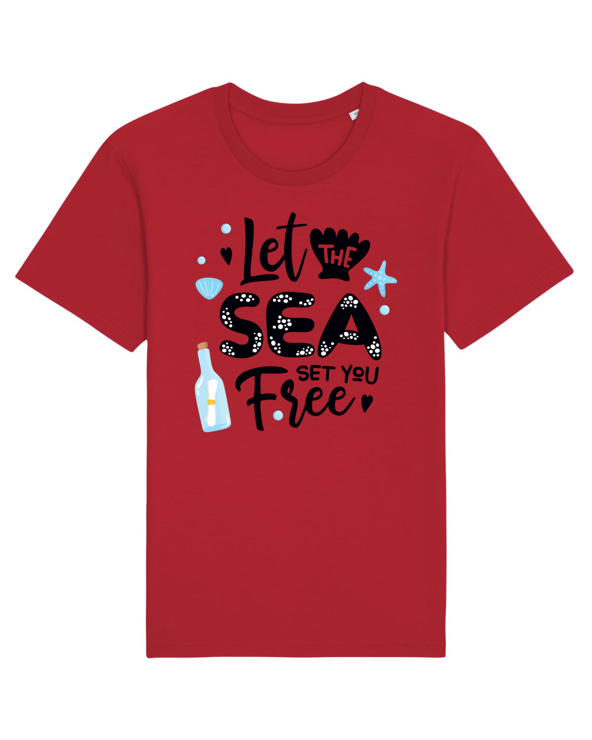 Tricou mânecă scurtă Unisex Rocker Red