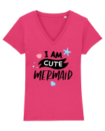 I am a Cute Mermaid Tricou mânecă scurtă guler V Damă Evoker