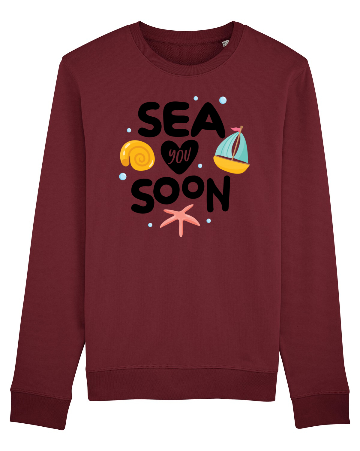 Bluză mânecă lungă Unisex Rise Burgundy