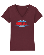 Himalaya Mountain Tricou mânecă scurtă guler V Damă Evoker