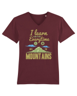 Learn From The Mountains Tricou mânecă scurtă guler V Bărbat Presenter