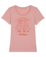 Take me To the Mountains Tricou mânecă scurtă guler larg fitted Damă Expresser
