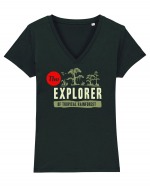 Rainforest Explorer Tricou mânecă scurtă guler V Damă Evoker