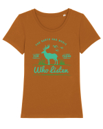 Earth Music Green Tricou mânecă scurtă guler larg fitted Damă Expresser