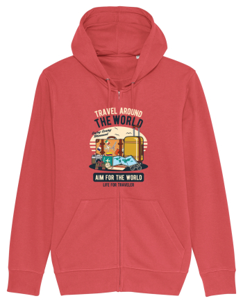 Travel Around the World Carmine Red