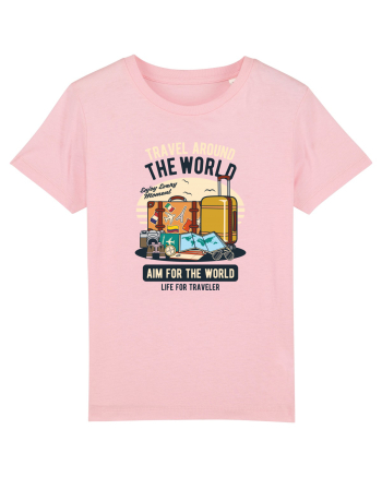 Travel Around the World Cotton Pink