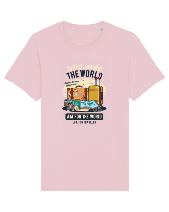 Travel Around the World Cotton Pink