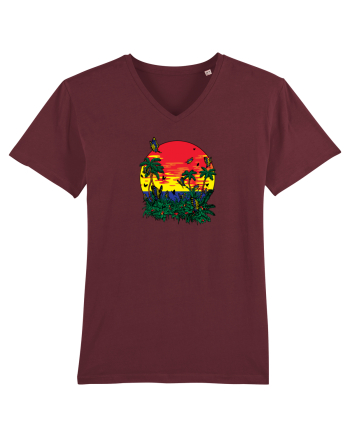 Butterfly Island Retro Burgundy