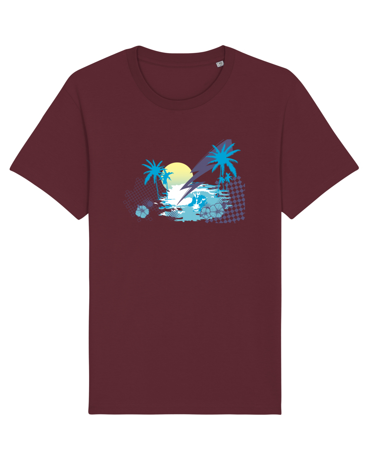 Tricou mânecă scurtă Unisex Rocker Burgundy
