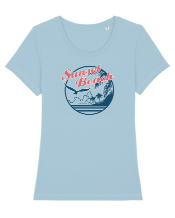 Sunset Beach Eagle Sky Blue