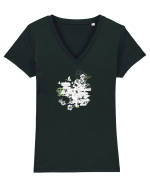 Hollywood Island Hibiscus Tricou mânecă scurtă guler V Damă Evoker