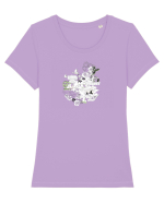 Hollywood Island Hibiscus Tricou mânecă scurtă guler larg fitted Damă Expresser