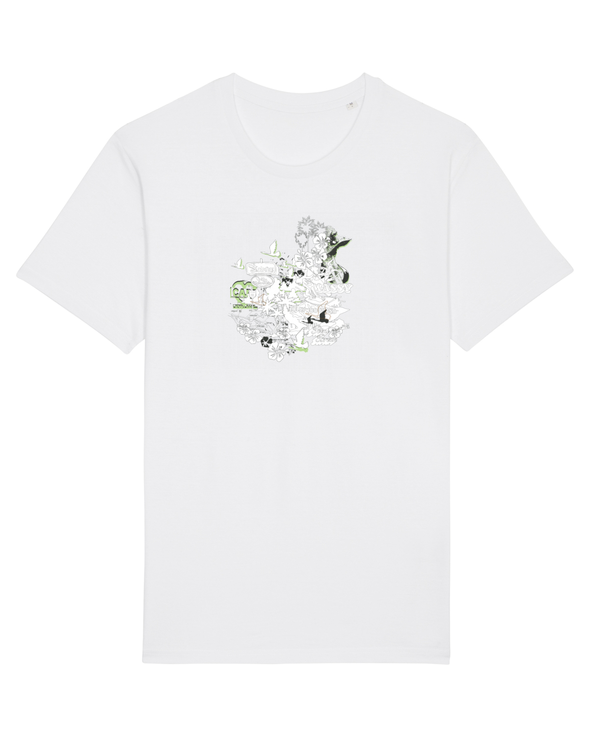 Tricou mânecă scurtă Unisex Rocker White