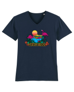 Tropicana Flamingo Sunset Tricou mânecă scurtă guler V Bărbat Presenter