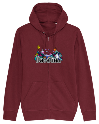 Vacation Fish Ocean Burgundy
