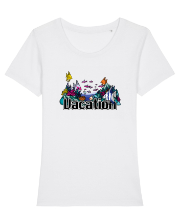 Vacation Fish Ocean White