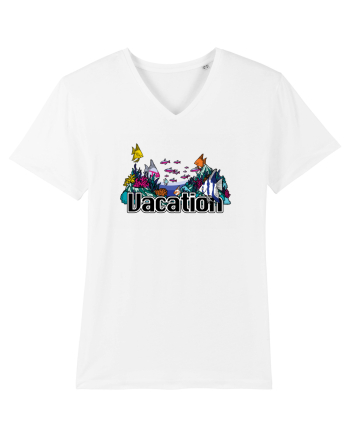 Vacation Fish Ocean White