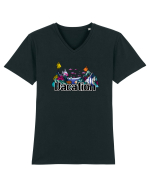 Vacation Fish Ocean Tricou mânecă scurtă guler V Bărbat Presenter