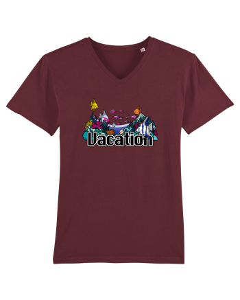 Vacation Fish Ocean Burgundy