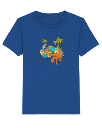 Island Crab Parrot Retro Majorelle Blue