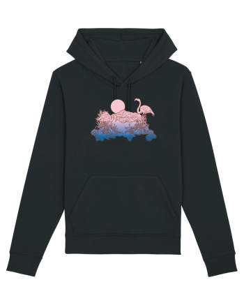 Flamingo Sunset Retro Black