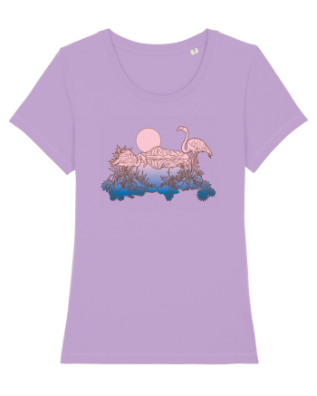 Flamingo Sunset Retro Lavender Dawn