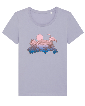 Flamingo Sunset Retro Lavender
